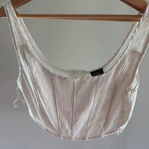 White Lace Corset Top